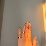 316 Stainless Steel Rings Rules(4pcs)