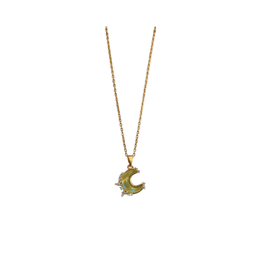 316 Stainless Steel Crescent Queen Necklace