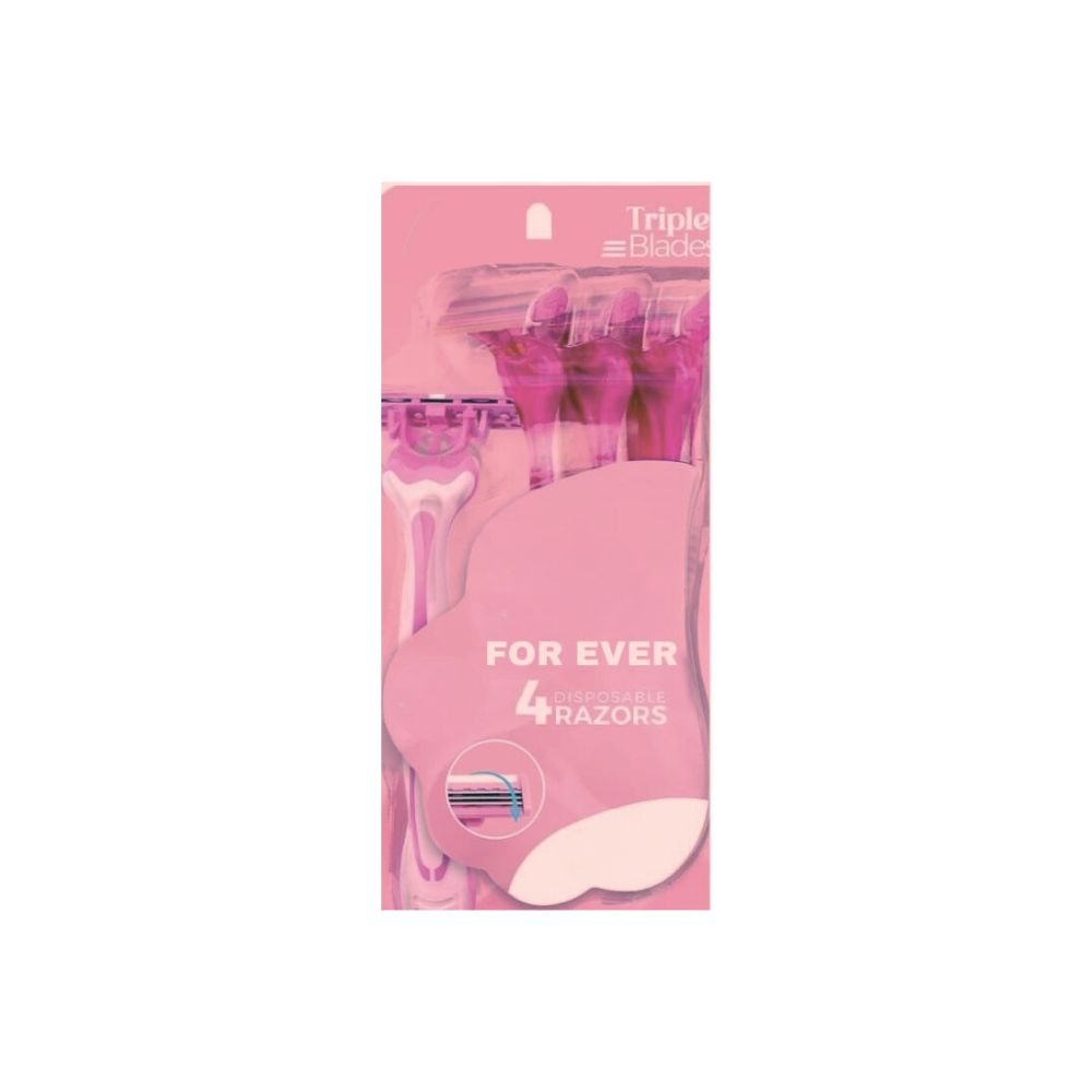 Forever Soft Skin Triple Blade Razor 4Pcs
