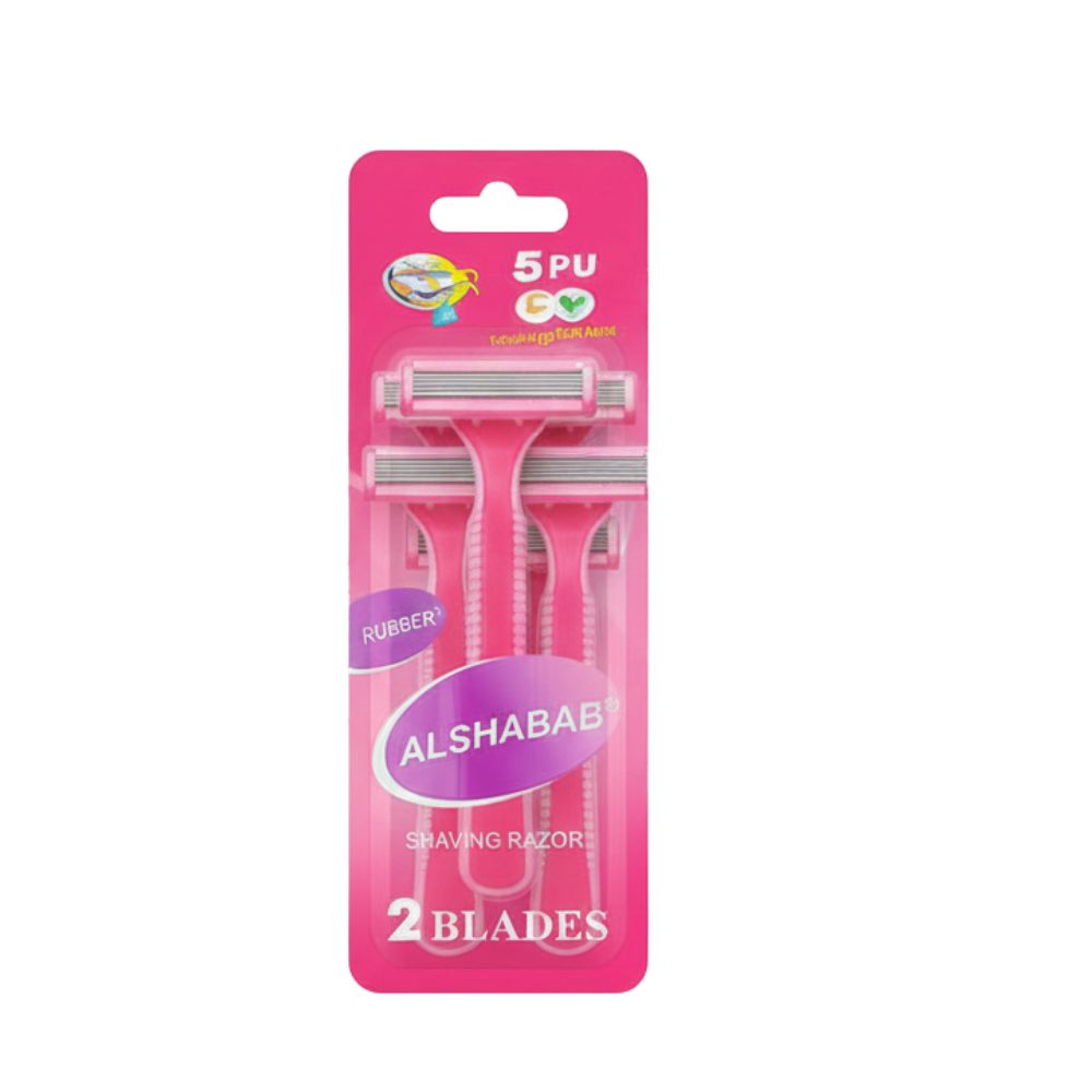 Alshabab Women Twin Blades Razor Set 5 Pcs