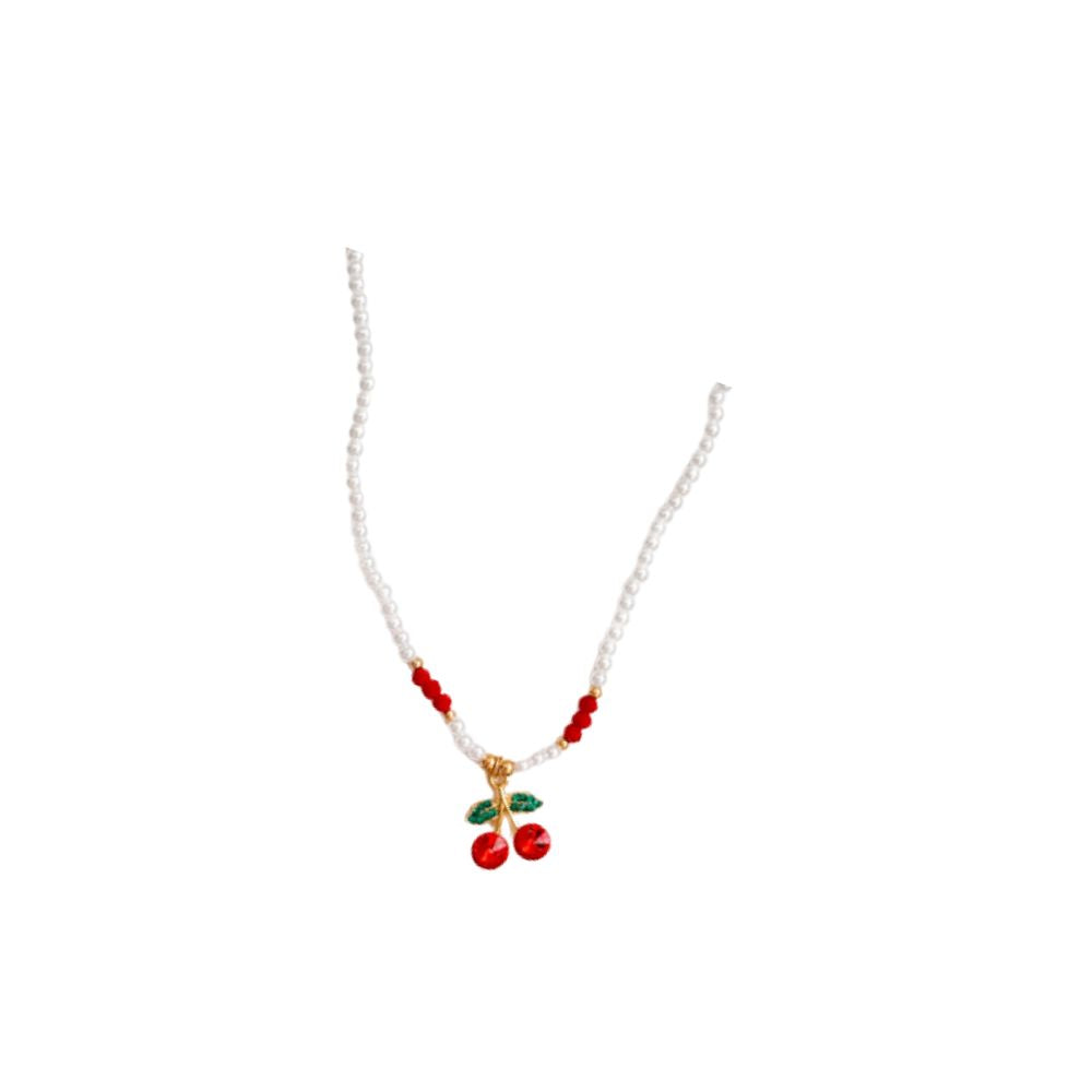 Pearl Hexa Cherry Necklace