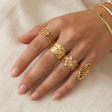 316 Stainless Steel Realm of The Rings(4pcs)