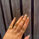 316 Stainless Steel Queen Of The Rings(4pcs)