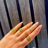 316 Stainless Steel Queen Of The Rings(4pcs)