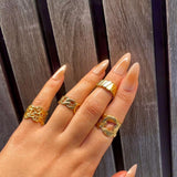 316 Stainless Steel Queen Of The Rings(4pcs)