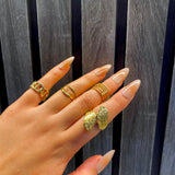 316 Stainless Steel Queen Of The Rings(4pcs)