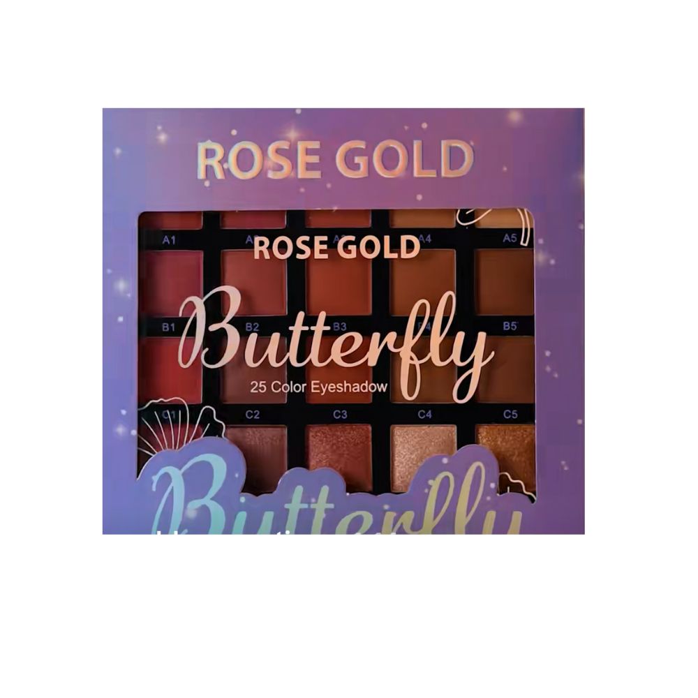 Rose Gold Butterfly Eyeshadow 25 Color Palette