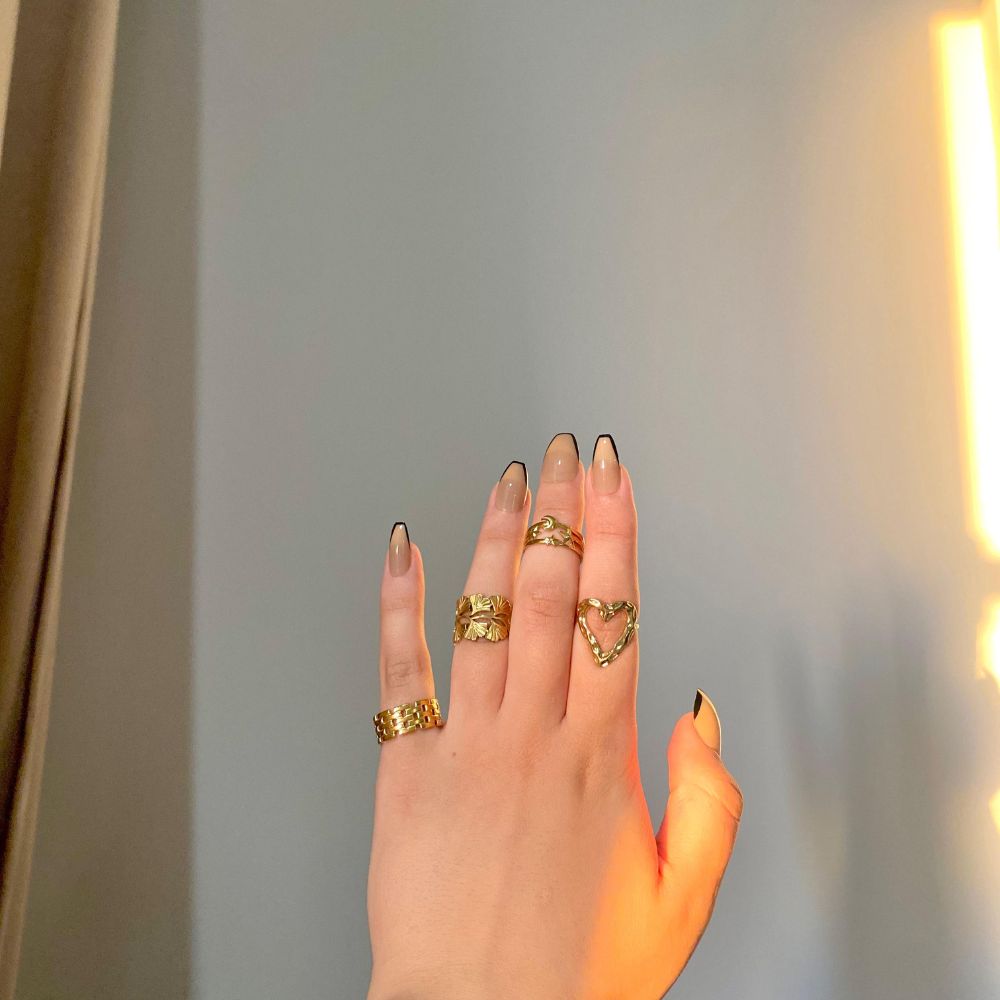 316 Stainless Steel Rings Rules(4pcs)