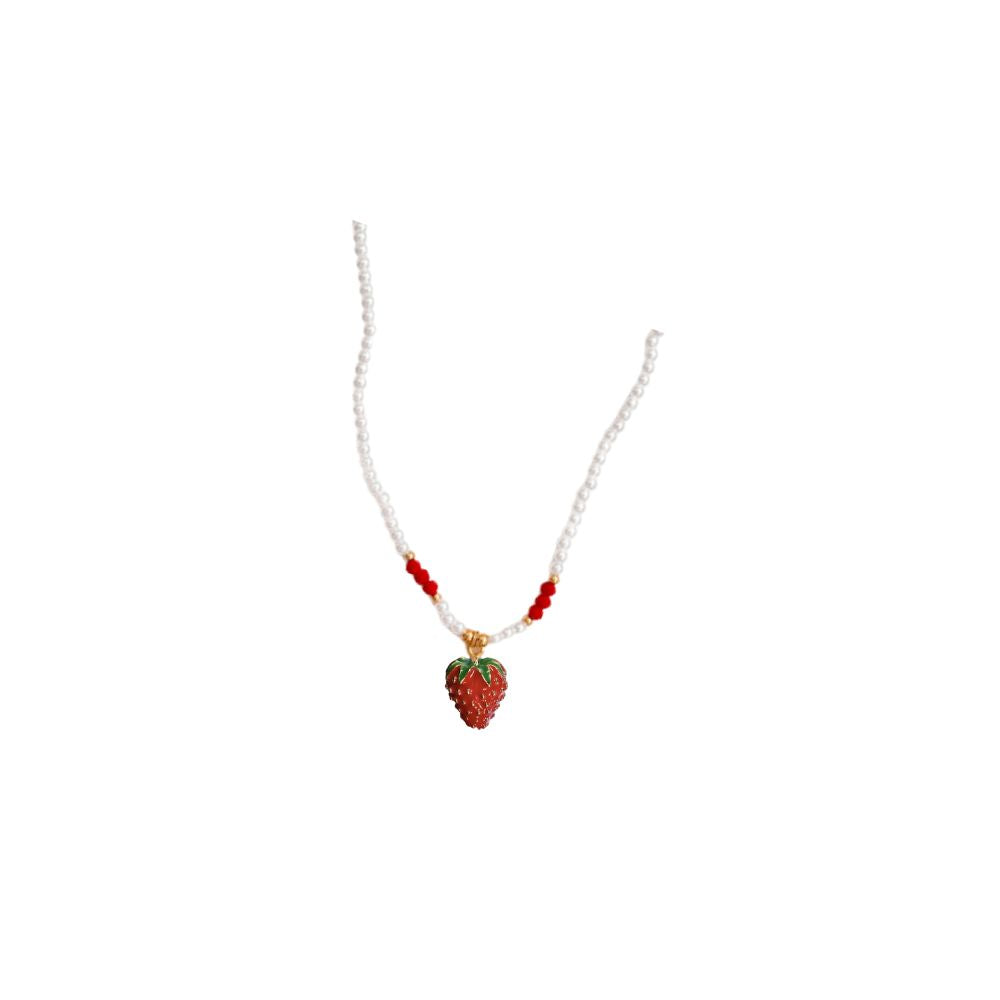 Strawbeta Pearl Necklace